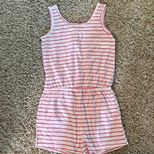 The Children’s Place - Buy 2 Get 1 Free- Pink and White Striped Romper - Size 14
